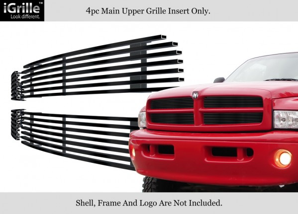 Stainless Steel Black Grille Inserts 99-01 Dodge Ram Sport